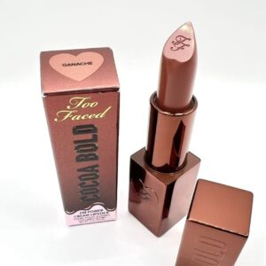 Too Faced Cocoa Bold Cream Lipstick – Shade "Ganache" (Rosy Terracotta Nude)