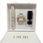 طقم ديور الفاخر – عطر، سيروم، وأحمر شفاه