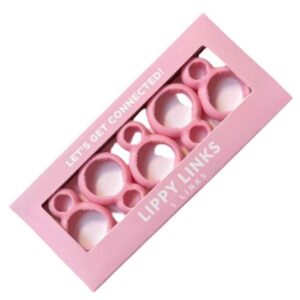 Lippy Links – 5 Silicone Connecting Rings (PINK)