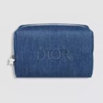 Dior Beauty Exclusive Denim Jeans Logo Cosmetic Makeup Pouch