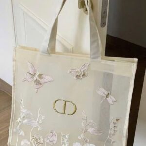 Dior Embroidered Sheer Tote Bag