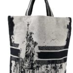 Christian Dior Tote Bag – White & Dark Blue