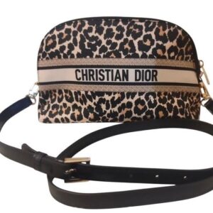 حقيبة ديور Dior Leopard Print Crossbody الجديدة مع العلبة الأصلية