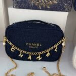 2025 Holiday Navy Pouch + Crossbody Strap – Chanel (Gift Box)*