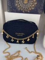 2025 Holiday Navy Pouch + Crossbody Strap – Chanel (Gift Box)*