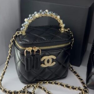 Chanel Mini Vanity Bag – Black Caviar Leather (VIP Edition)
