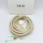 DIOR Phone Strap – J’ADORE Gold & White Rope Lanyard with Charms (Limited Edition)