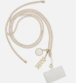 ⁦DIOR Phone Strap – J’ADORE Gold & White Rope Lanyard with Charms (Limited Edition)⁩ - الصورة ⁦2⁩