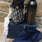 Dior Stainless Steel Bottle with Monogram Case Black