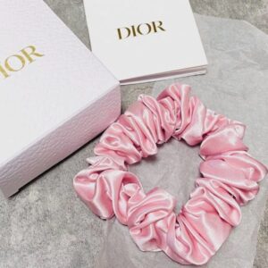 Dior Silk Scrunchie Hair Band – Pink
