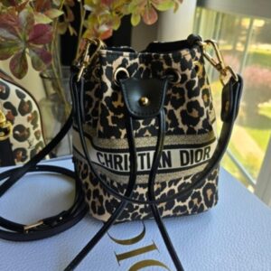 Dior Leopard Print Beauty Shoulder Bag with Black Accents بدون بكس