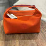 Hermès Bride-a-Brac Makeup Bag مع كيس بدل البكس – حقيبة مستحضرات التجميل الفاخرة orange