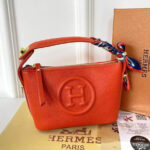 Hermès Hand Bag with Scarf – Orange