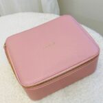 La Mer Pink Makeup Bag with Marine Patches