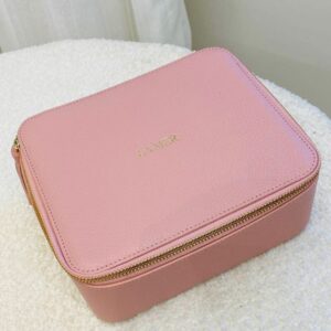 La Mer Pink Makeup Bag with Marine Patches