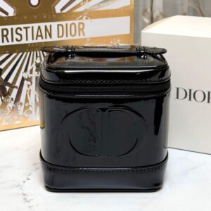 Dior Black Glossy Vanity Pouch