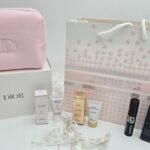 Dior Pink Beauty Set (Bag, Pouch, White Box, Lip Glow shade 031 & Mini Mascara)