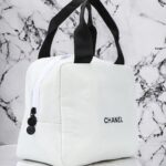 Chanel White Makeup Bag