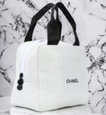 Chanel White Makeup Bag