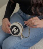 ⁦Chanel Tweed Mini Round Charm Bag⁩ - الصورة ⁦4⁩
