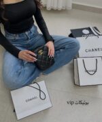 ⁦Chanel Quilted Shoulder Bag with Pearl Chain Strap⁩ - الصورة ⁦5⁩