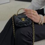 Chanel Luxury Black Leather Bag with Strap – New with Box