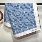 Christian Dior Miss Dior Blue & White Scarf 90*90 CM