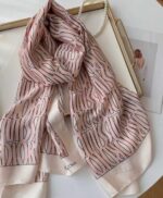 Christian Dior Miss Dior Pink & White Scarf 90*90CM