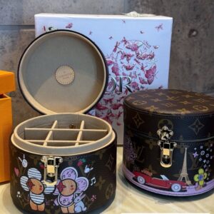 Louis Vuitton Vivienne Monogram Round Jewelry Case