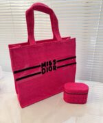Miss Dior Pink Jacquard Tote Bag