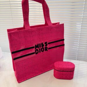 Miss Dior Pink Jacquard Tote Bag