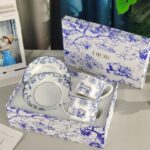 Dior Toile de Jouy Porcelain Coffee Cup Set – 2 Pieces