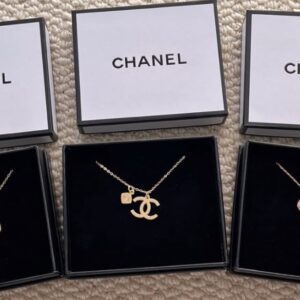Chanel Luxury Gold CC Logo Necklace