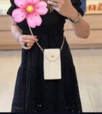 ⁦Chanel Coco Crush VIP Phone Bag – White & Gold⁩ - الصورة ⁦2⁩