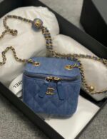 Chanel Mini Vanity VIP Bag – Blue Denim & Gold