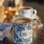 Dior Floral Gold Handle Mug