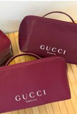 Gucci Beauty Burgundy Cosmetic Pouch