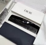 Dior Black Pocket Hair Comb with Leather Case
