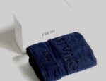 Dior Sauvage Navy Blue Embroidered Sports Towel