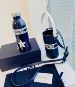 Dior Stainless Steel Water Bottle Tumbler – Navy Blue