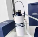 Dior Stainless Steel Water Bottle Tumbler – White