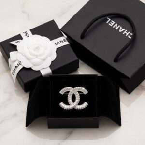Chanel Crystal CC Brooch