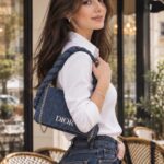 Dior Blue Denim Shoulder Bag