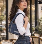Dior Blue Denim Shoulder Bag