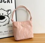 Prada VIP Light Pink Nylon Shoulder Bag