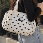 ⁦Miu Miu White Polka Dot Shoulder Bag⁩ - الصورة ⁦2⁩