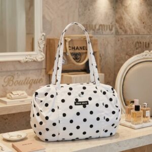 Miu Miu White Polka Dot Shoulder Bag