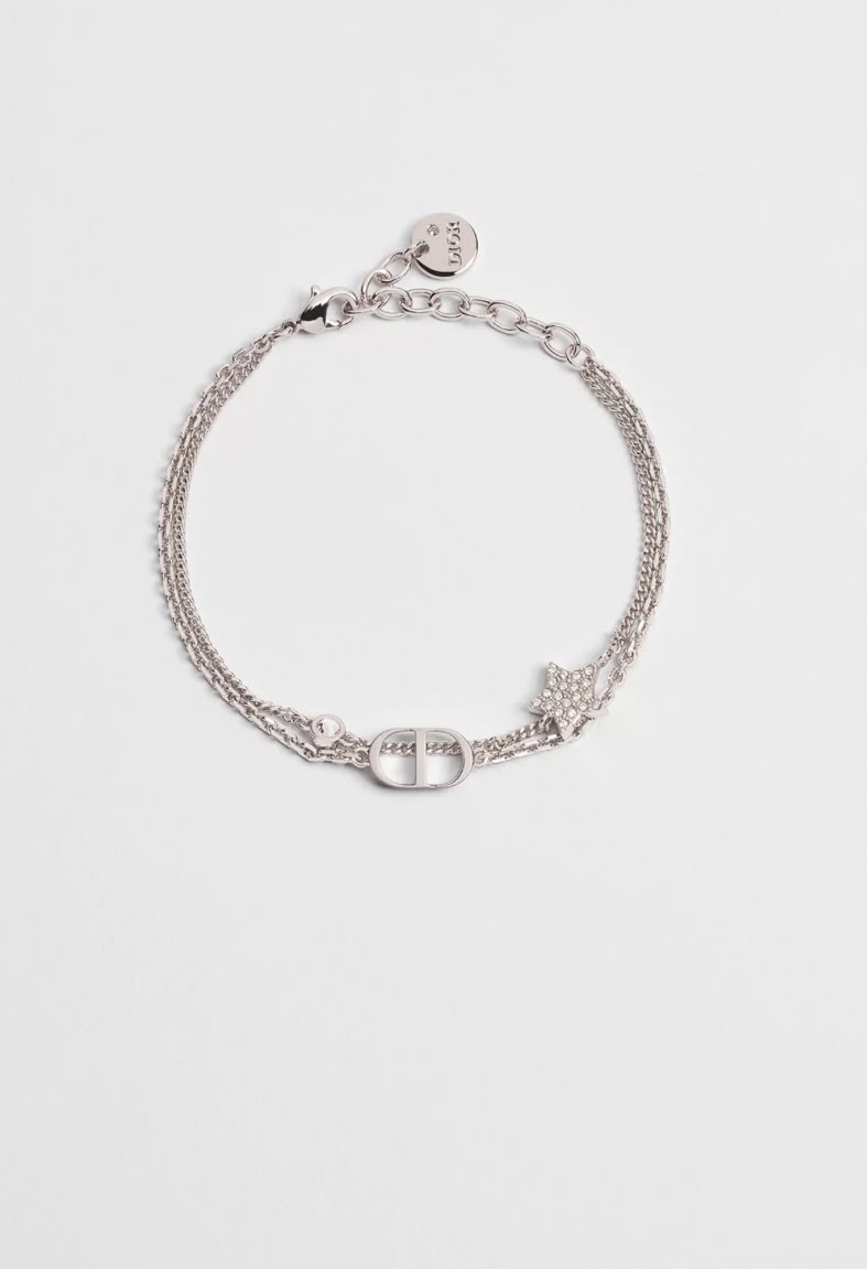 WhatsApp Image 2026-10-08 at 5.25.40 PM Petit CD Double Bracelet – Silver-Finish Metal & Crystals - الصورة 1