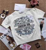 Luxury White Dior-Inspired Knit Top